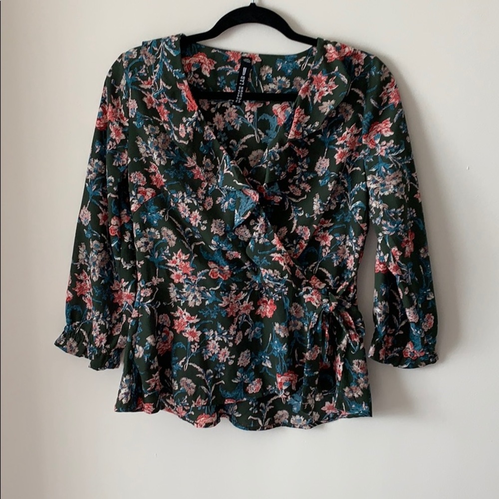 Design Lab Faux wrap top